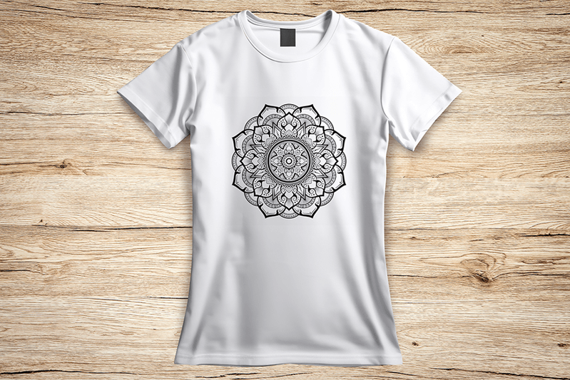 Mandala čierny kvet Mandala čierny kvet